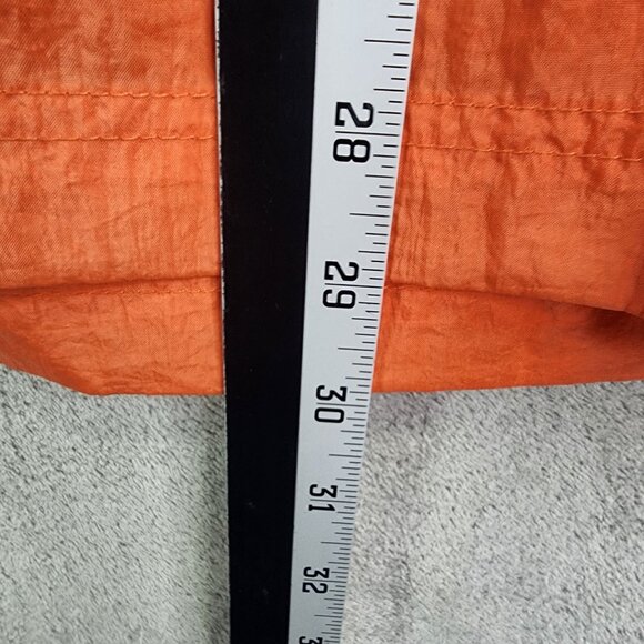 Womens Orange Gap Hooded Nylon Jacket Coat Full Zip Drawstring Waist Size XL - Picture 10 of 11